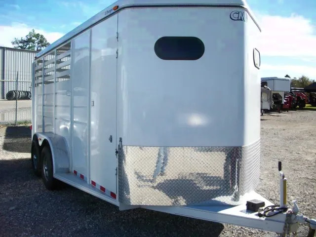 White 2 H Bumper Pull Steel  with V-Nose
