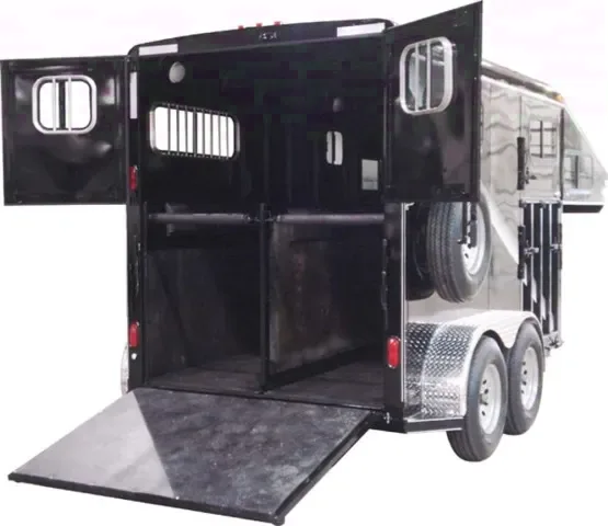 Aluminum 2 Horse Gooseneck Trailer w/Ramp