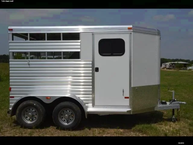 2 Horse Trailer White Aluminum BP