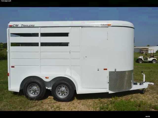 2 Horse Trailer Steel BP White