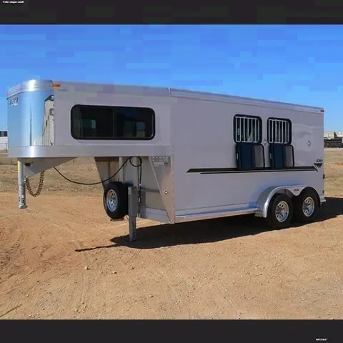 White 2H All Aluminum GooseNeck with  Rear Tack