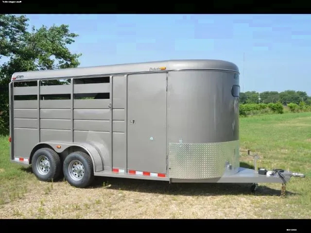 3 H Arizona Beige Steel Trailer with Rounded Front-Window in Front