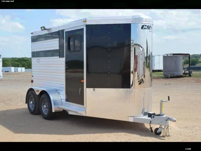2 HORSE BLACK/ALUMINUM WITH SINGLE REAR DOOR