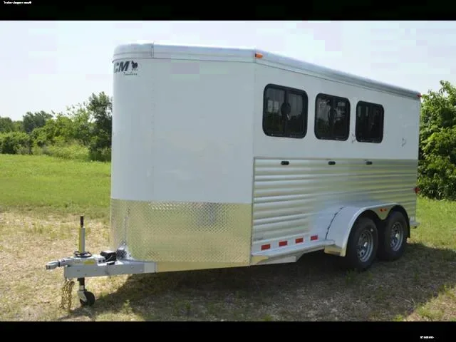 3 HORSE WHITE/ALUMINUM WITH V-NOSE