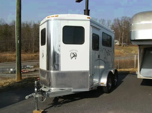 2 Horse straight-load, white