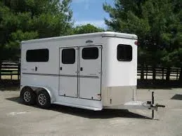 2 Horse Bumper Pull Trailer w/Spare Mount