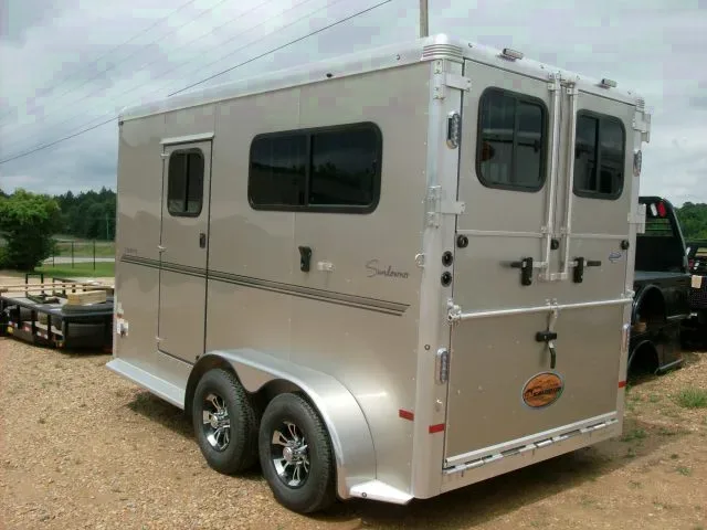 2 HORSE ALUMINUM SLAT LOAD TRAILER
