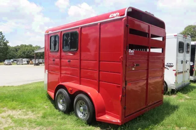 Red 2 Horse Slant Load Bumper Pull