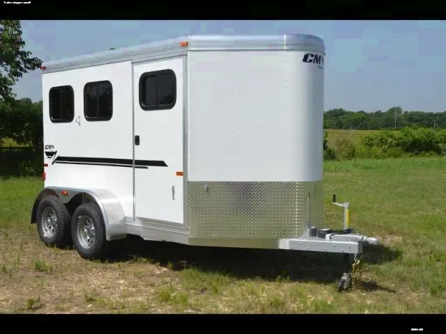2 HORSE BUMPER PULL WHITE ALUMINUM