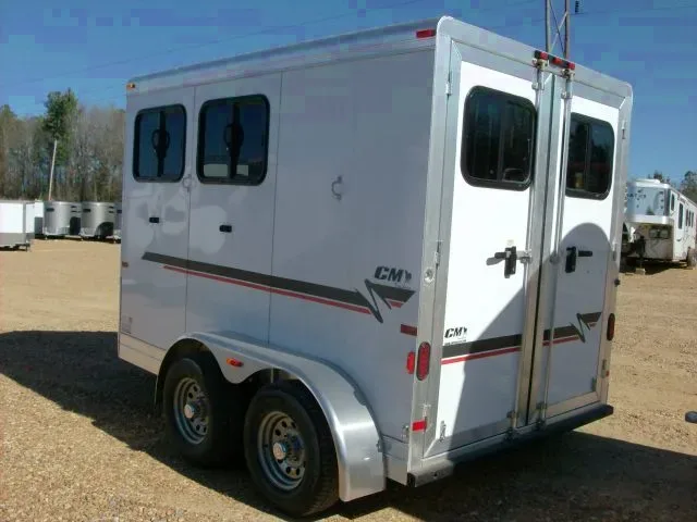 ALUMINUM 2 HORSE WHITE BP TRAILER