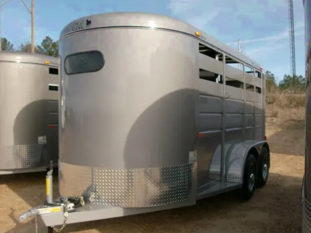 SLANT LOAD PEWTER 2 HORSE TRAILER