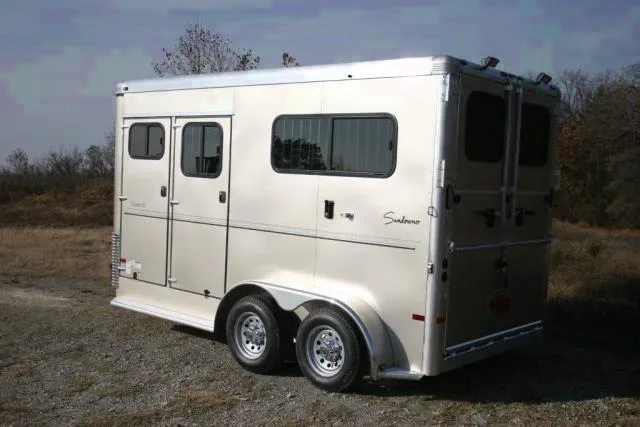 Champagne 2 Horse Aluminum Trailer