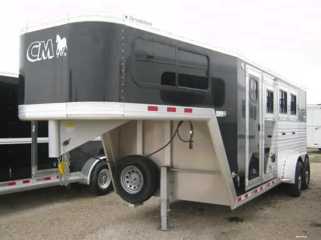 Black Aluminum 3 Horse Gooseneck Trailer