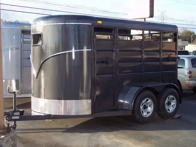 Grey Slant Load 2 Horse Trailer