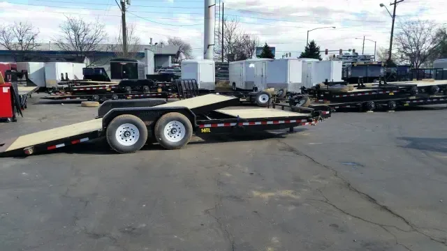 16ft Tilt Bed Bumper Pull Trailer w/Removable Fenders