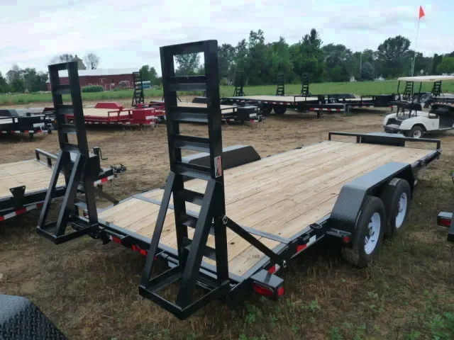 Open 18ft Equipment Trailer-PT Wood Deck