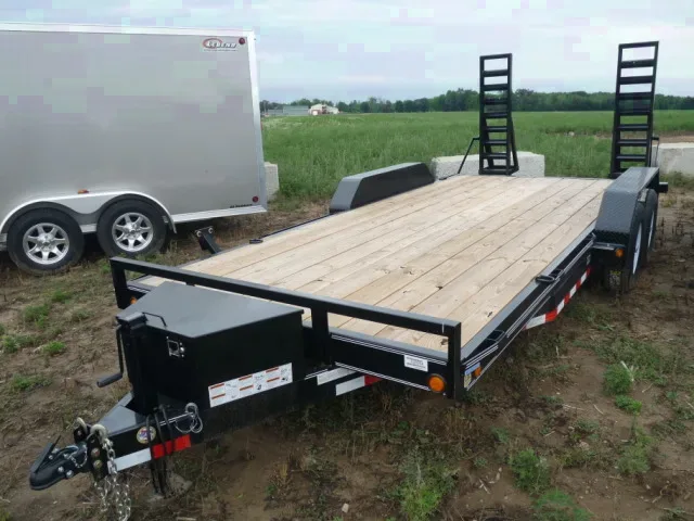 Open 18ft Equipment Trailer D-Rings