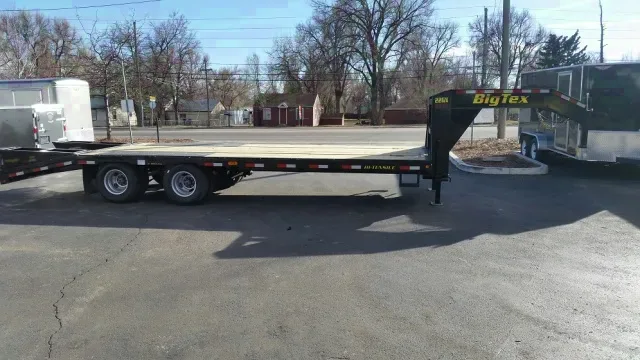 25ft (20+5) gooseneck flatbed deckover trailer