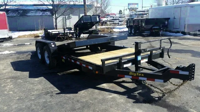 20ft flatbed gravity tilt jobsite trailer