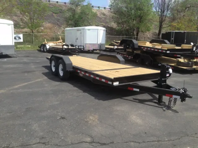 20ft (16+4) gravity tilt bed jobsite trailer