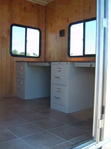 24ft field office with Desk, File Cabinets and More