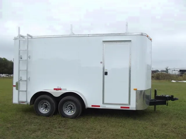 14ft Jobsite Trailer w/7000lb Tandem Axles