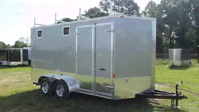 14FT PEWTER TA JOB SITE TRAILER