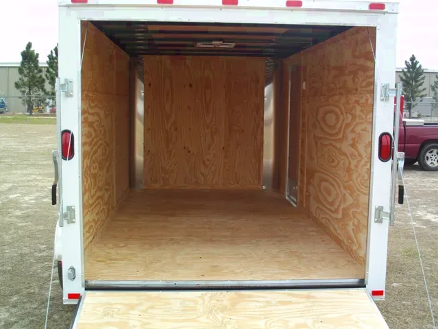 14ft White Enclosed Jobsite Trailer