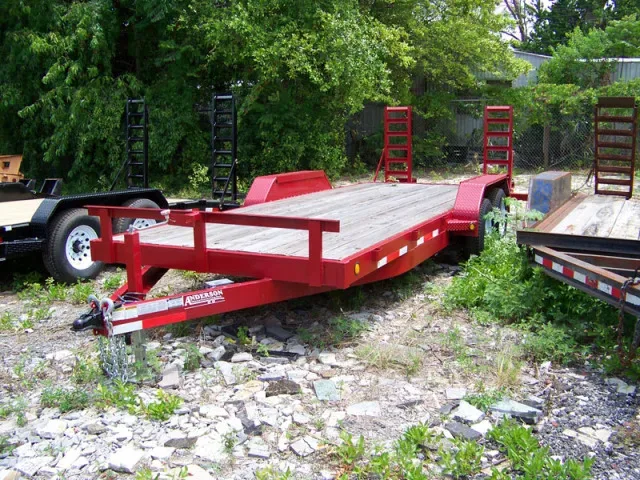 20ft Red Equipment Series Trailer w/Wood Deck