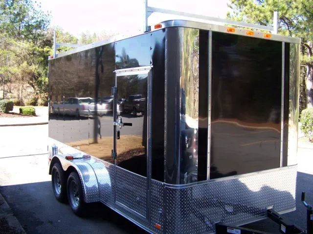 14ft TA Black Contractor Trailer
