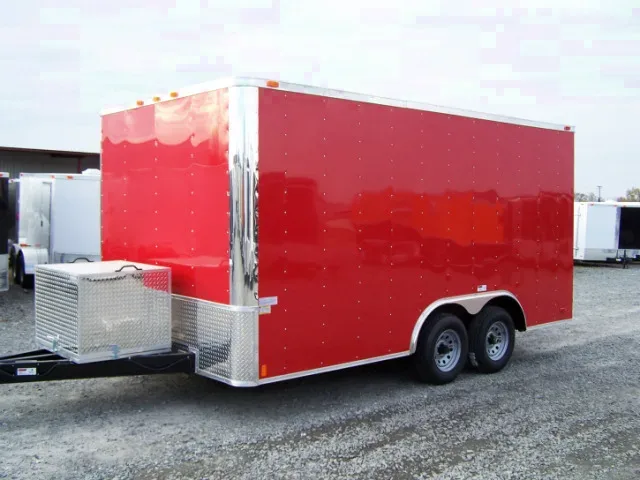 Red 16ft Construction Site Trailer