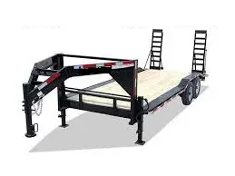 8.5x20 +2ft Dovetail Lowboy Equipment Trailer