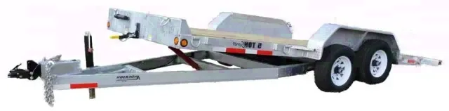 16ft Silver Bumper Pull Tilt Bed Trailer