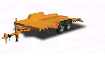 JS 16ft Gravity tilt equipment trailer with diamond plate floor