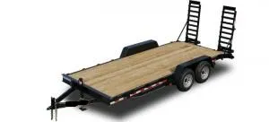 16ft JobSite Trailer with Steel Frame and Wood Deck