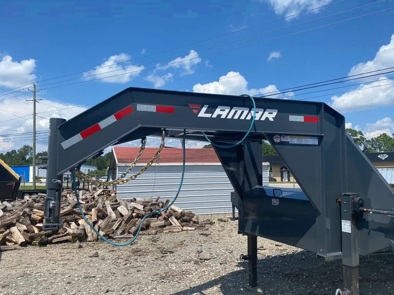 New Lamar 40ft. Gooseneck Trailer with Mega Ramps!