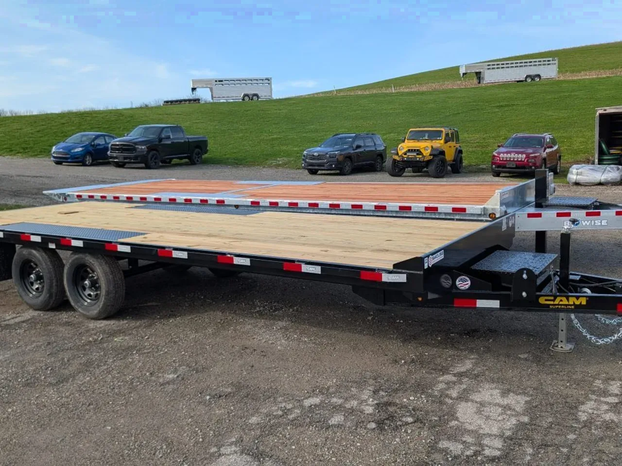 2026 CAM Superline 20' General Duty Flat Deck Deckover w/ 8' Underbody Ramps