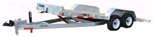 16ft Silver Bumper Pull Tilt Bed Equipment Trailer