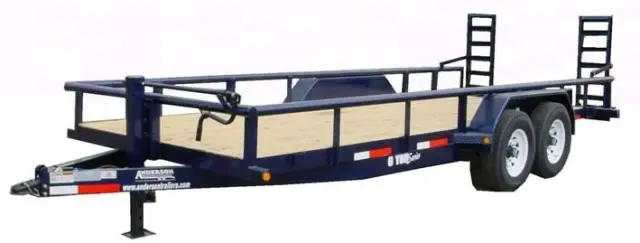 20ft Equipment Pipe Rail Jobsite Trailer