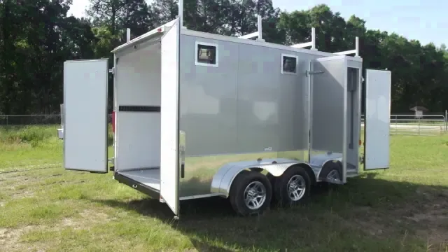 Silver 14ft TA Contractor's/Jobsite Trailer