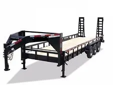 20+4FT Gooseneck Lowboy Equipment Black