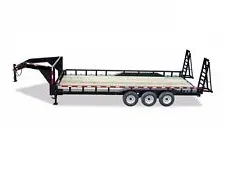 20+4ft Gooseneck Lowboy Equipment Tri-Axle