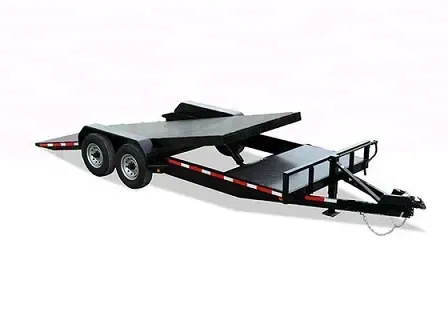 20ft bumper pull tilting deck w/diamond tread plate deck
