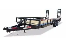 Black Bumper Pull Lowboy Equipment Trailer 20ft
