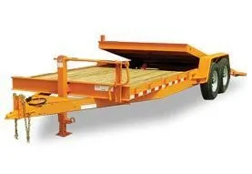 22ft Tilt Bed Trailer w/Treated Lumber Decking