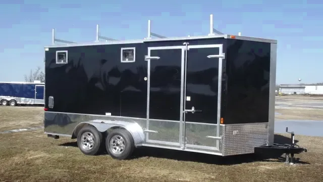 ENCLOSED 16FT JOBSITE TRAILER W/BARN DOORS