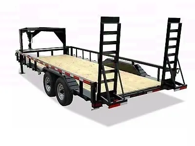 18+2ft Gooseneck Lowboy Equipment Wood Deck