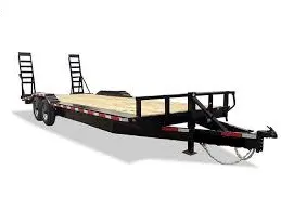 BUMPER PULL BLACK 20FT EQUIPMENT JOBSITE TRAILER