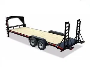 24FT EQUIPMENT TRAILER W/DIAMOND TREAD PLATE FENDERS