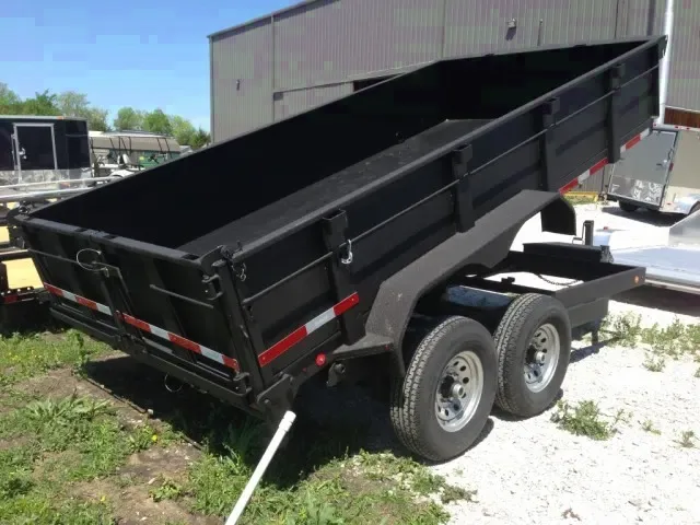 14ft Black Bumper Pull Dump Trailer